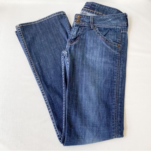 Hudson Signature Bootcut Flap Pocket Low Rise Dark Wash Jeans Size 28 - Picture 2 of 8
